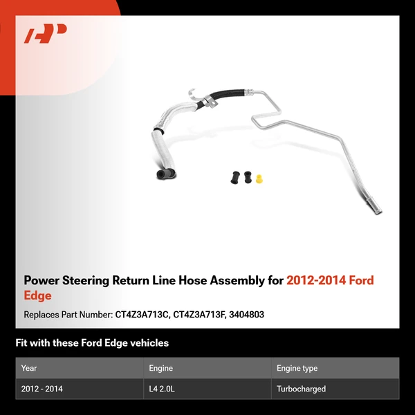 Power Steering Return Line Hose Assembly for 2012-2014 Ford Edge