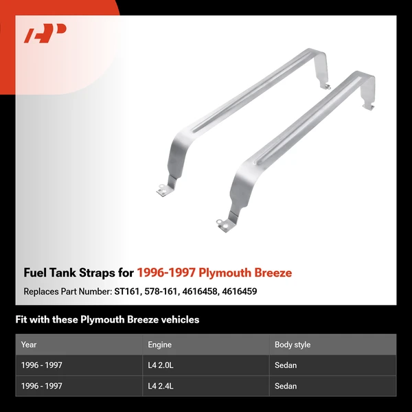 Fuel Tank Straps for 1996-1997 Plymouth Breeze