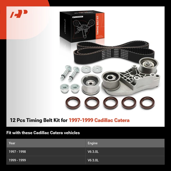 12 Pcs Timing Belt Kit for 1997-1999 Cadillac Catera