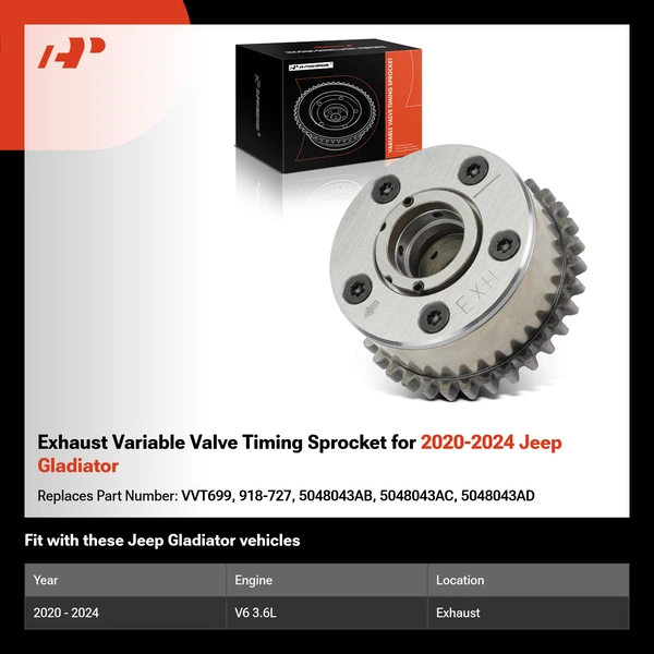 Exhaust Variable Valve Timing Sprocket for 2020-2024 Jeep Gladiator