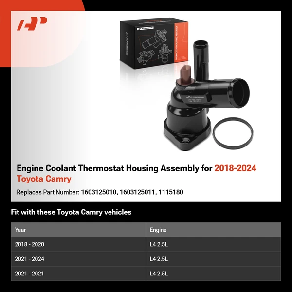 Engine Coolant Thermostat Housing Assembly for 2018-2024 Toyota Camry