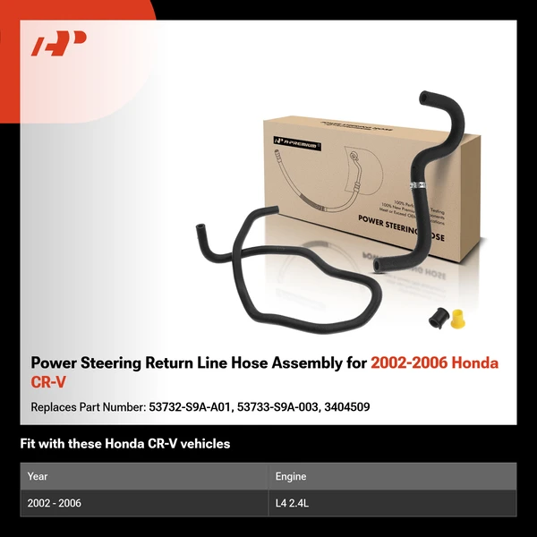 Power Steering Return Line Hose Assembly for 2002-2006 Honda CR-V