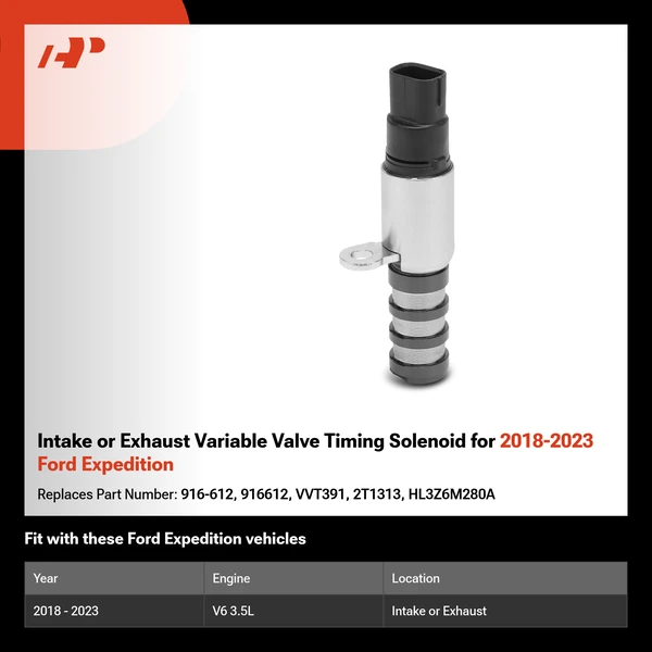 Intake or Exhaust Variable Valve Timing Solenoid for 2018-2023 Ford Expedition