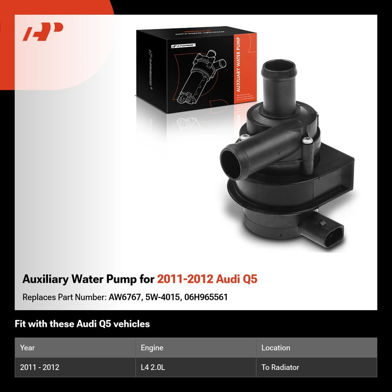 Auxiliary Water Pump for 2011-2012 Audi Q5