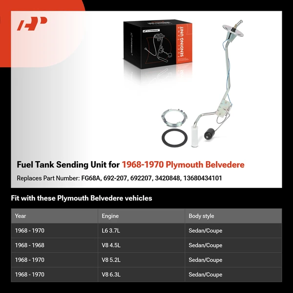 Fuel Tank Sending Unit for 1968-1970 Plymouth Belvedere