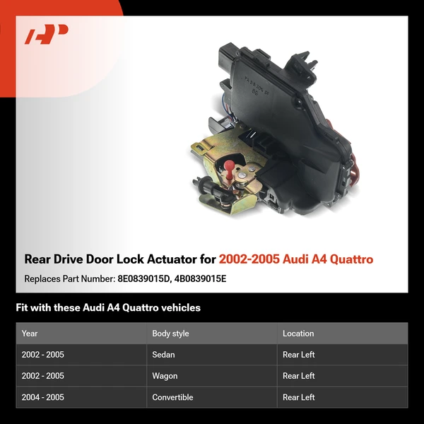 Rear Drive Door Lock Actuator for 2002-2005 Audi A4 Quattro