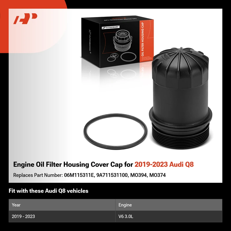 Engine Oil Filter Housing Cover Cap for 2019-2023 Audi Q8