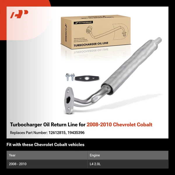 Turbocharger Oil Return Line for 2008-2010 Chevrolet Cobalt