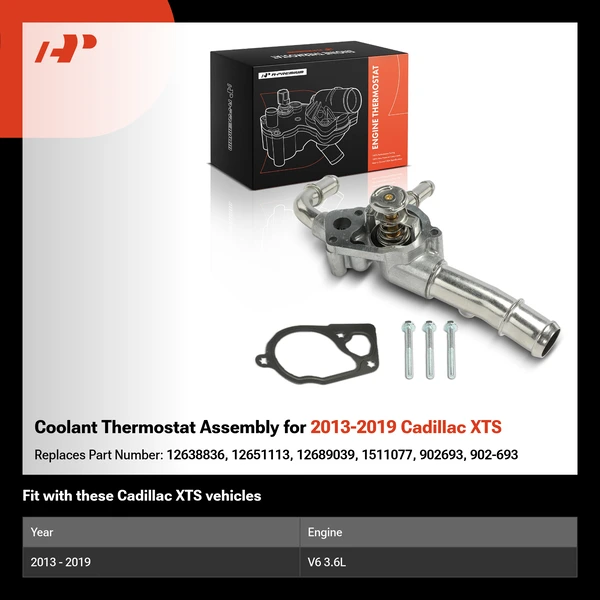 Coolant Thermostat Assembly for 2013-2019 Cadillac XTS