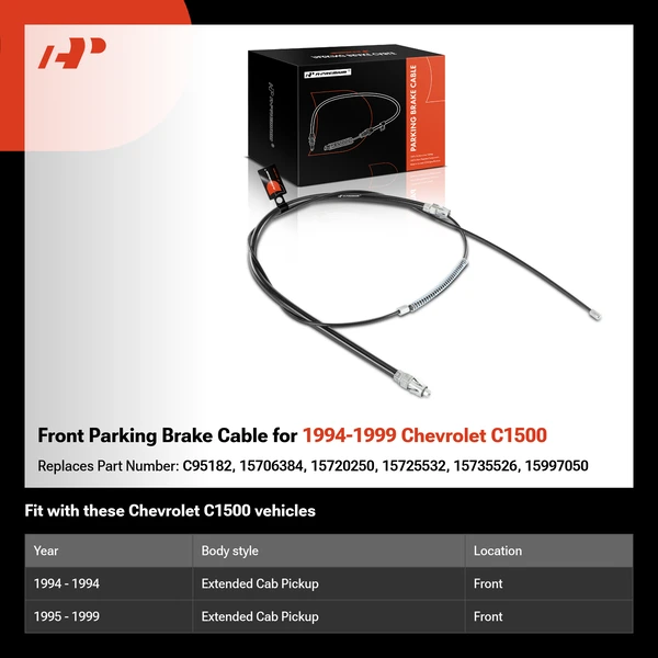 Front Parking Brake Cable for 1994-1999 Chevrolet C1500