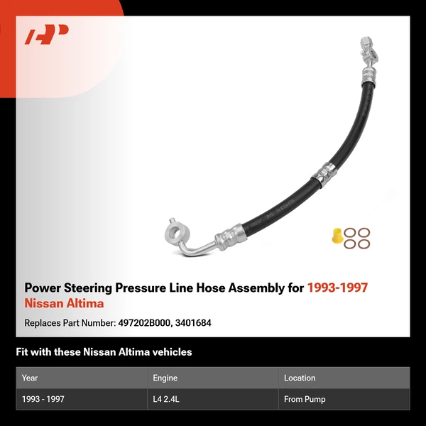 Power Steering Pressure Line Hose Assembly for 1993-1997 Nissan Altima
