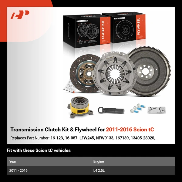 Transmission Clutch Kit & Flywheel for 2011-2016 Scion tC