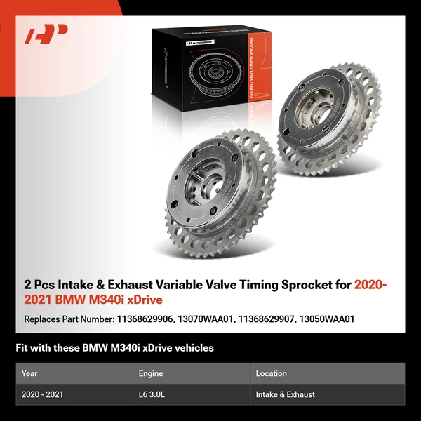 2 Pcs Intake & Exhaust Variable Valve Timing Sprocket for 2020-2021 BMW M340i xDrive