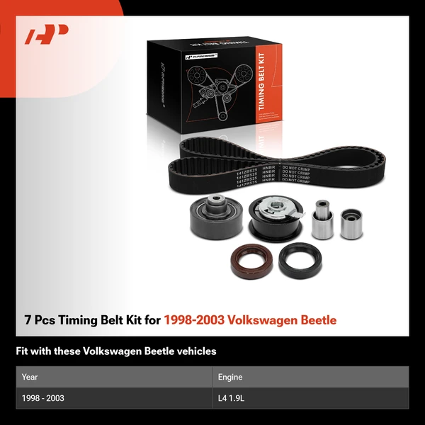 7 Pcs Timing Belt Kit for 1998-2003 Volkswagen Beetle