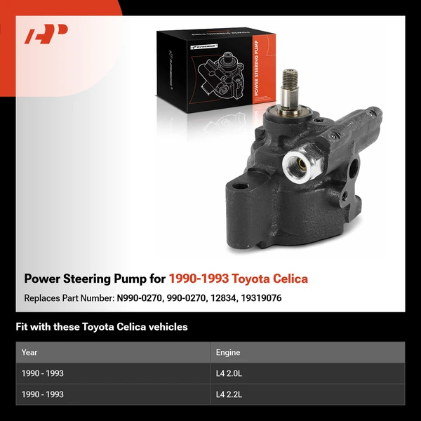 Power Steering Pump for 1990-1993 Toyota Celica