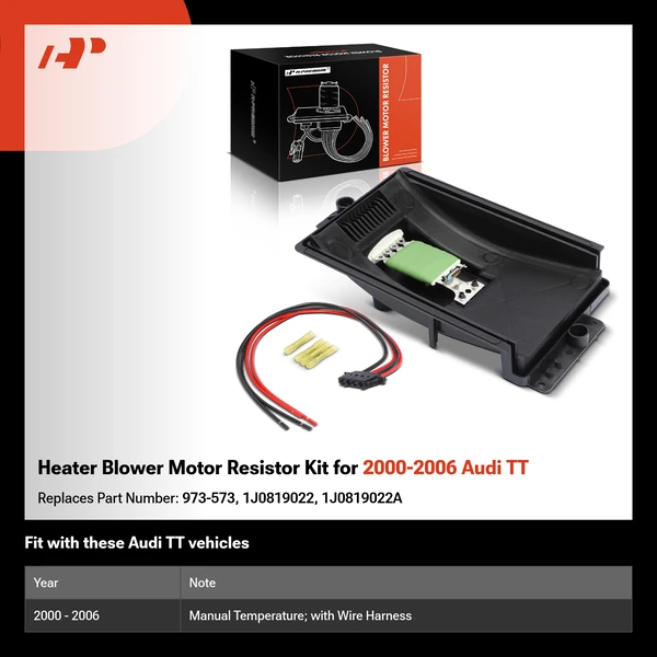 Heater Blower Motor Resistor Kit for 2000-2006 Audi TT