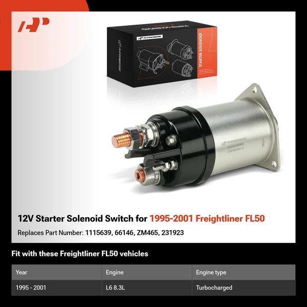 12V Starter Solenoid Switch for 1995-2001 Freightliner FL50