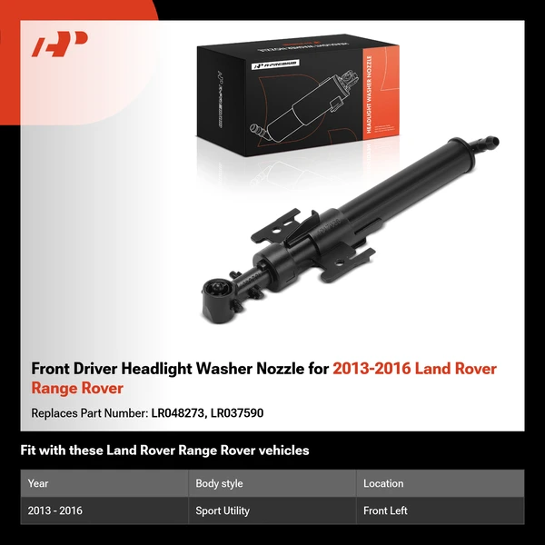 Front Driver Headlight Washer Nozzle for 2013-2016 Land Rover Range Rover