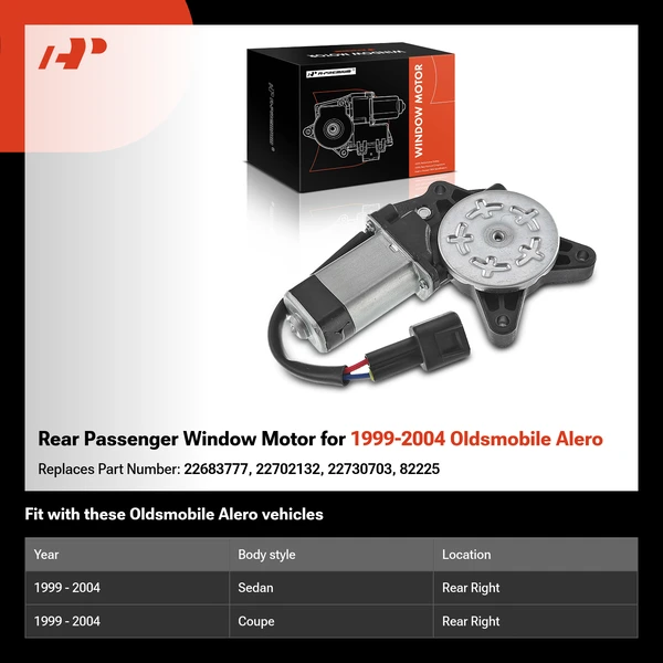 Rear Passenger Window Motor for 1999-2004 Oldsmobile Alero
