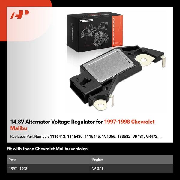 14.8V Alternator Voltage Regulator for 1997-1998 Chevrolet Malibu