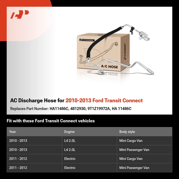 AC Discharge Hose for 2010-2013 Ford Transit Connect