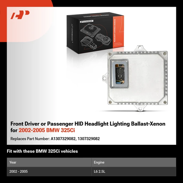 Front Driver or Passenger HID Headlight Lighting Ballast-Xenon for 2002-2005 BMW 325Ci