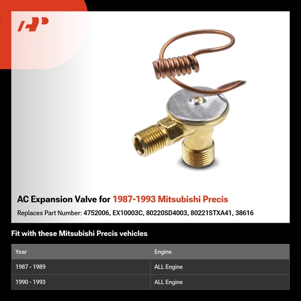 AC Expansion Valve for 1987-1993 Mitsubishi Precis