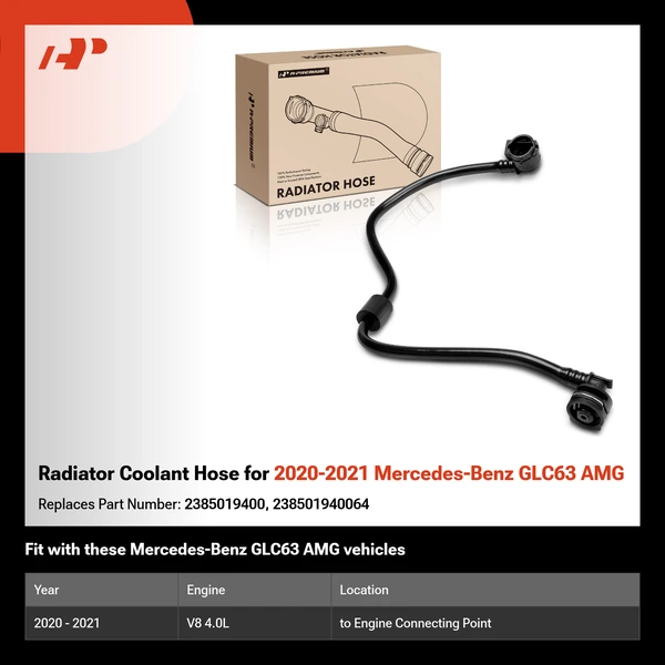 Radiator Coolant Hose for 2020-2021 Mercedes-Benz GLC63 AMG