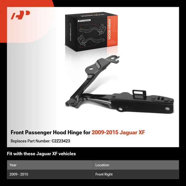 Front Passenger Hood Hinge for 2009-2015 Jaguar XF