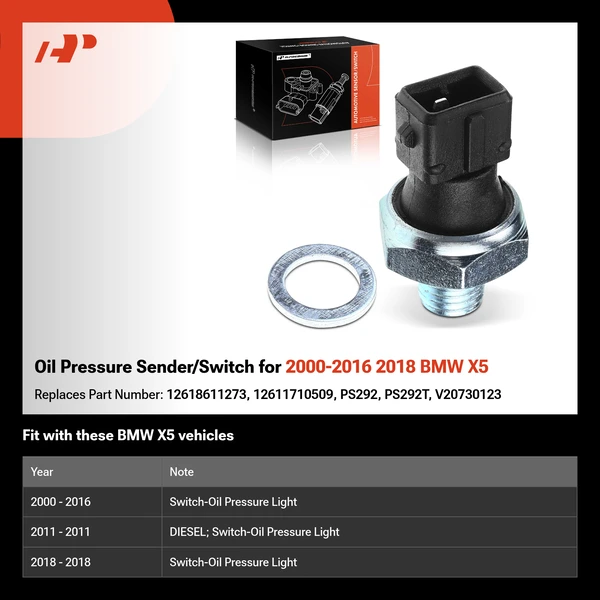 Oil Pressure Sender/Switch for 2000-2016 2018 BMW X5