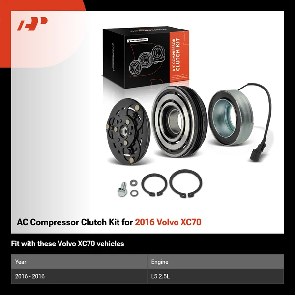 AC Compressor Clutch Kit for 2016 Volvo XC70
