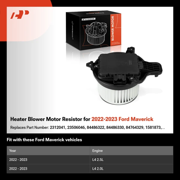 Heater Blower Motor Resistor for 2022-2023 Ford Maverick