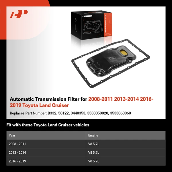 Automatic Transmission Filter for 2008-2011 2013-2014 2016-2019 Toyota Land Cruiser