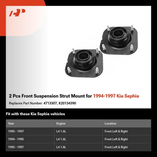 2 Pcs Front Suspension Strut Mount for 1994-1997 Kia Sephia