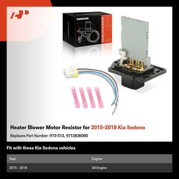 Heater Blower Motor Resistor for 2015-2018 Kia Sedona
