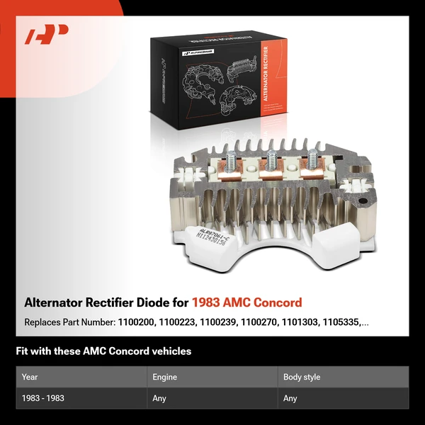 Alternator Rectifier Diode for 1983 AMC Concord