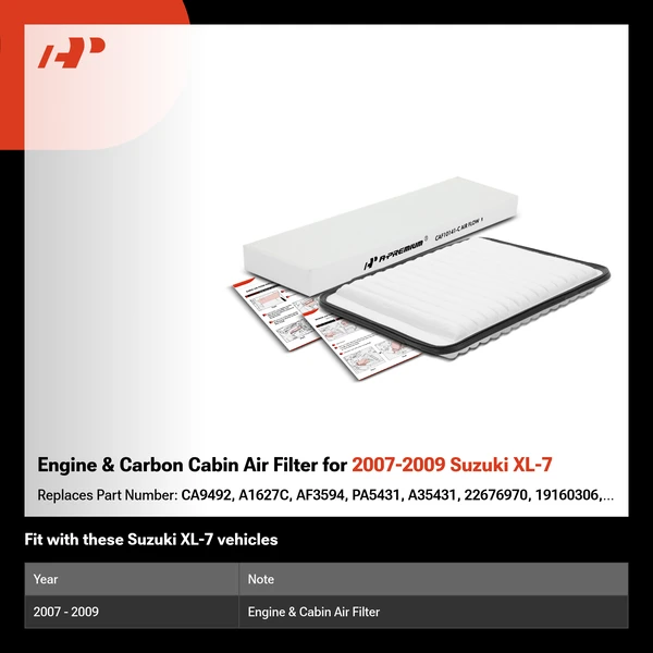 Engine & Carbon Cabin Air Filter for 2007-2009 Suzuki XL-7