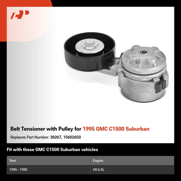 Belt Tensioner with Pulley for 1995 GMC C1500 Suburban