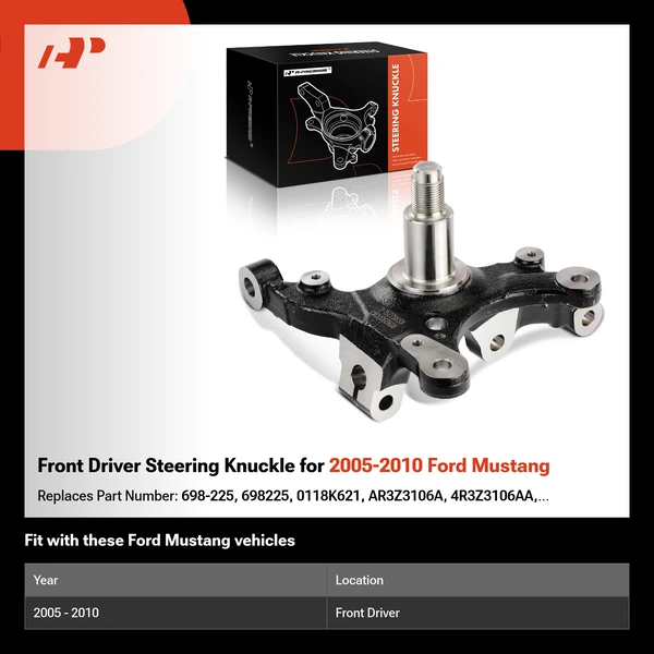 Front Driver Steering Knuckle for 2005-2010 Ford Mustang