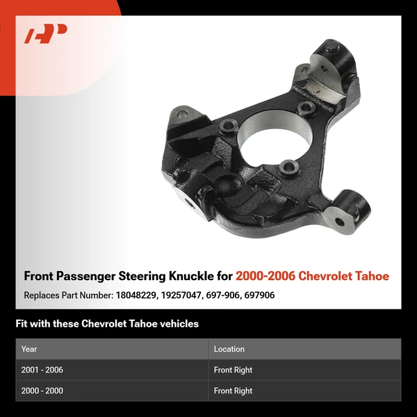 Front Passenger Steering Knuckle for 2000-2006 Chevrolet Tahoe