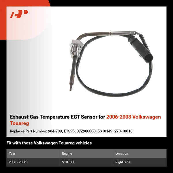 Exhaust Gas Temperature EGT Sensor for 2006-2008 Volkswagen Touareg