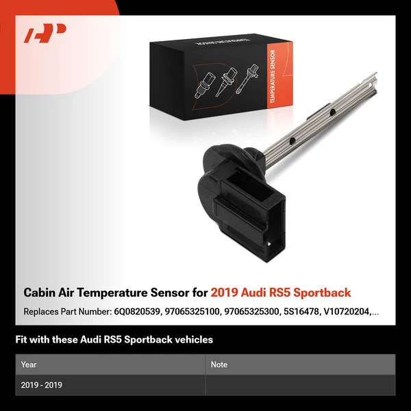 Cabin Air Temperature Sensor for 2019 Audi RS5 Sportback