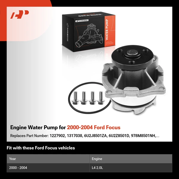 Engine Water Pump for 2000-2004 Ford Focus