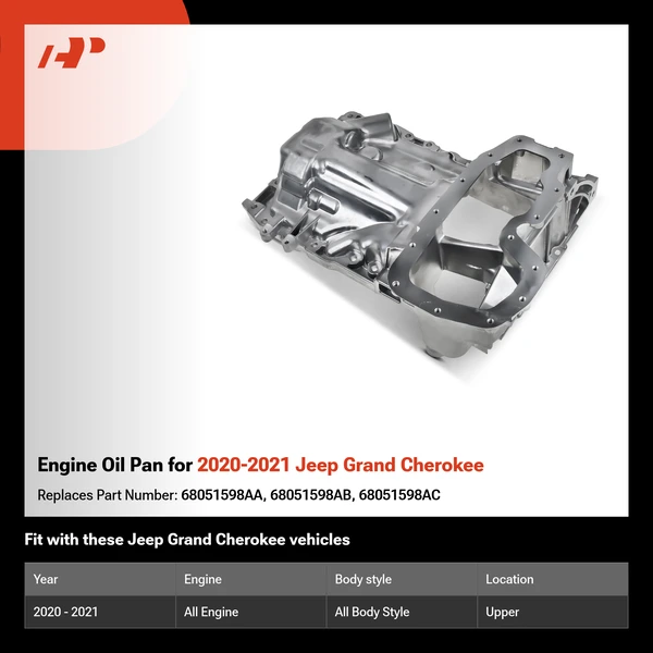 Engine Oil Pan for 2020-2021 Jeep Grand Cherokee