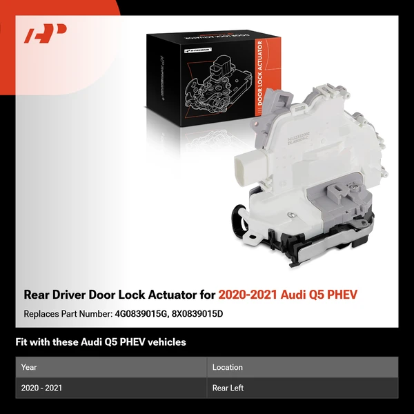 Rear Driver Door Lock Actuator for 2020-2021 Audi Q5 PHEV
