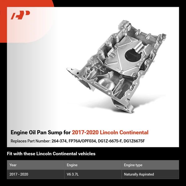 Engine Oil Pan Sump for 2017-2020 Lincoln Continental