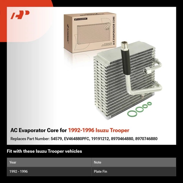 AC Evaporator Core for 1992-1996 Isuzu Trooper