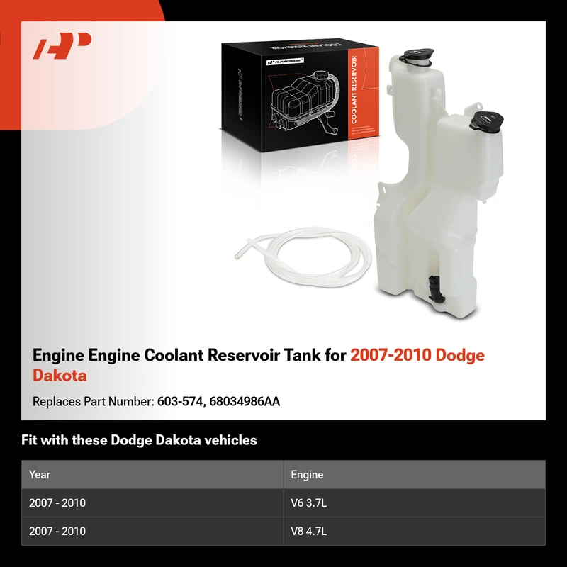 Engine Engine Coolant Reservoir Tank for 2007-2010 Dodge Dakota