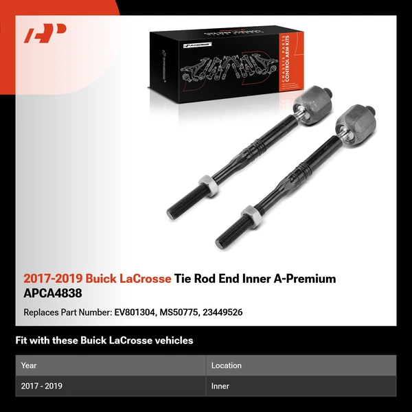 2017-2019 Buick LaCrosse Tie Rod End Inner A-Premium APCA4838