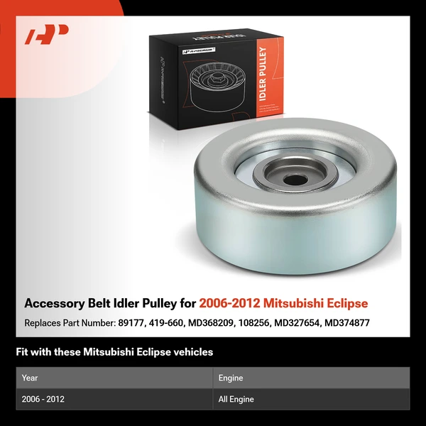 Accessory Belt Idler Pulley for 2006-2012 Mitsubishi Eclipse